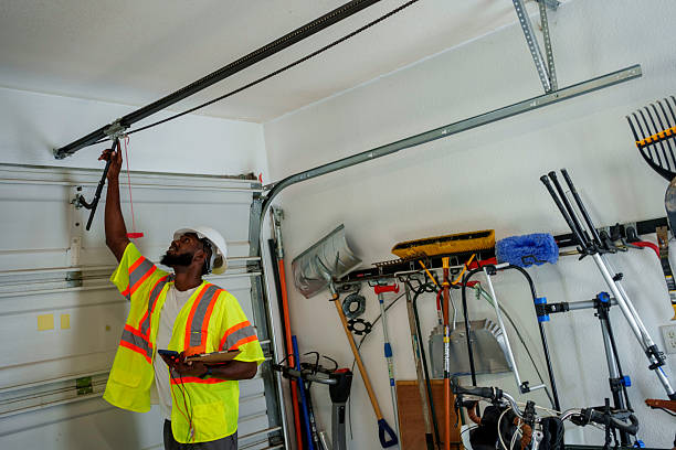 Professional Garage Door Panel Replacement technician working in Harmony, RI